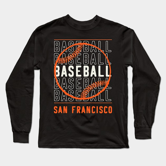 Baseball San Francisco Long Sleeve T-Shirt by tropicalteesshop